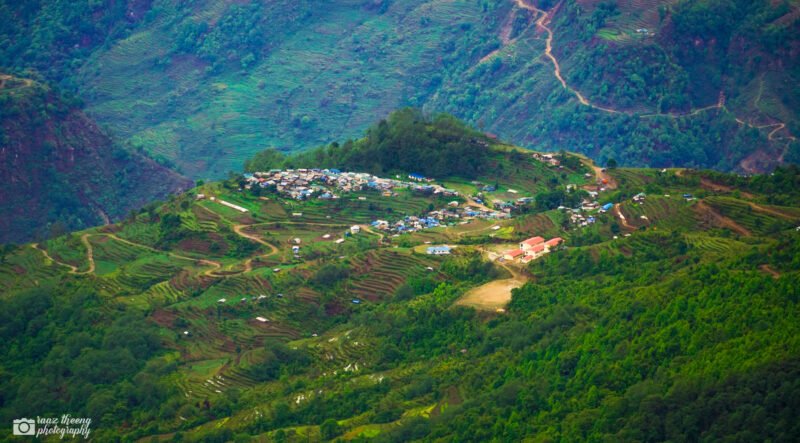 Ghyachchok village seen from Nagepokhari