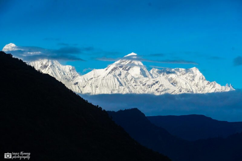 Ganesh himal seen from Maune Danda on the way to Nage Pokhari